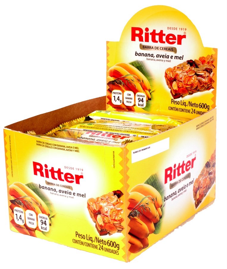 Clique Aqui para Comprar Barra Cereal Ritter Sabor Banana Aveia e Mel