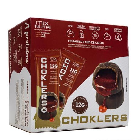 Clique Aqui para Comprar Barra de Proteína CHOKLERS Morango e Nibs de CACAU