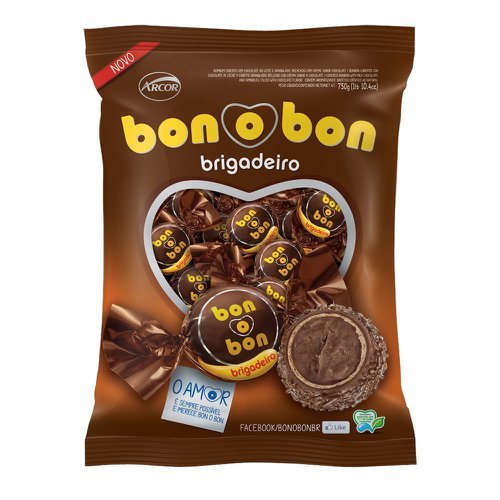 Clique Aqui para Comprar Bombom Bon o Bon Arcor Recheio de Brigadeiro