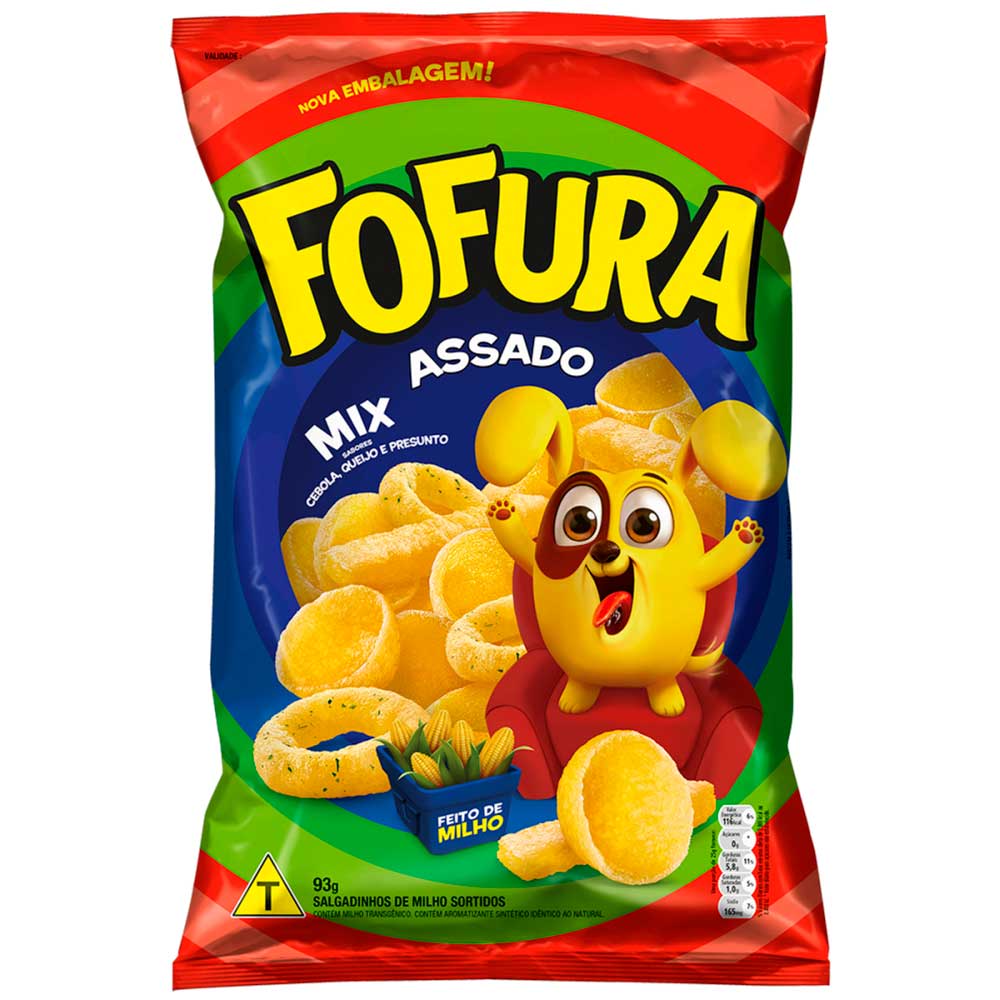 Clique aqui para Comprar Salgadinho Fofura MIX Sabor Cebola Presunto Churrasco Kit 10 Unidades