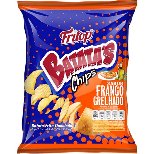 Clique aqui para Comprar Salgadinho Batata Fritop Batatão Sabor Frango Grelhado Kit 24 Unidades